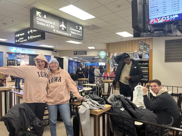 Arriving in Des Moines